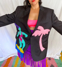 Load image into Gallery viewer, 80’s Purple Fringe Skirt Large-1X