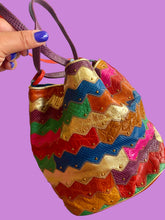 Load image into Gallery viewer, Multicolor Sharif Wearable Art Leather Purse