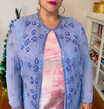 Load image into Gallery viewer, Sky Blue Sequin Duster XL-2X
