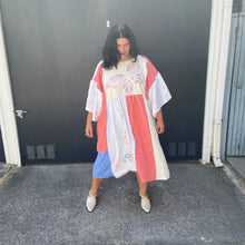 Load image into Gallery viewer, Mariposa Linen Patchwork Dress L-4X