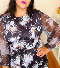 Load image into Gallery viewer, 70’s Sheer Sleeve Dress 2X/3X