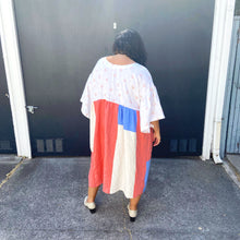 Load image into Gallery viewer, Mariposa Linen Patchwork Dress L-4X