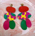 Leather Collage Earrings