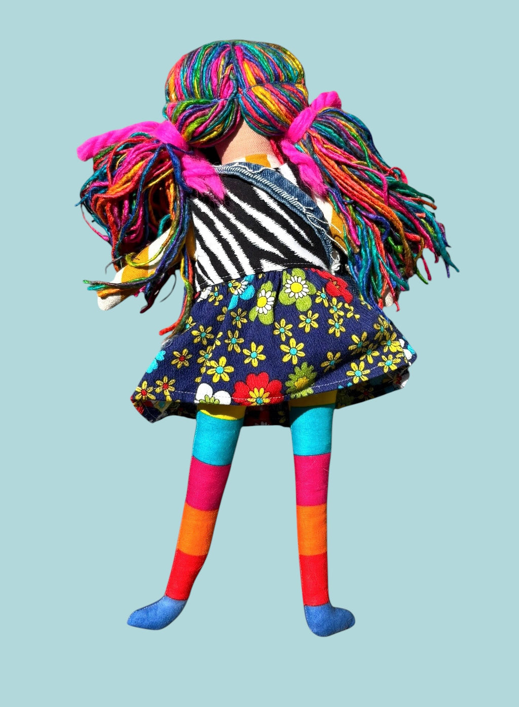Rainbow 15” Cloth Art Doll