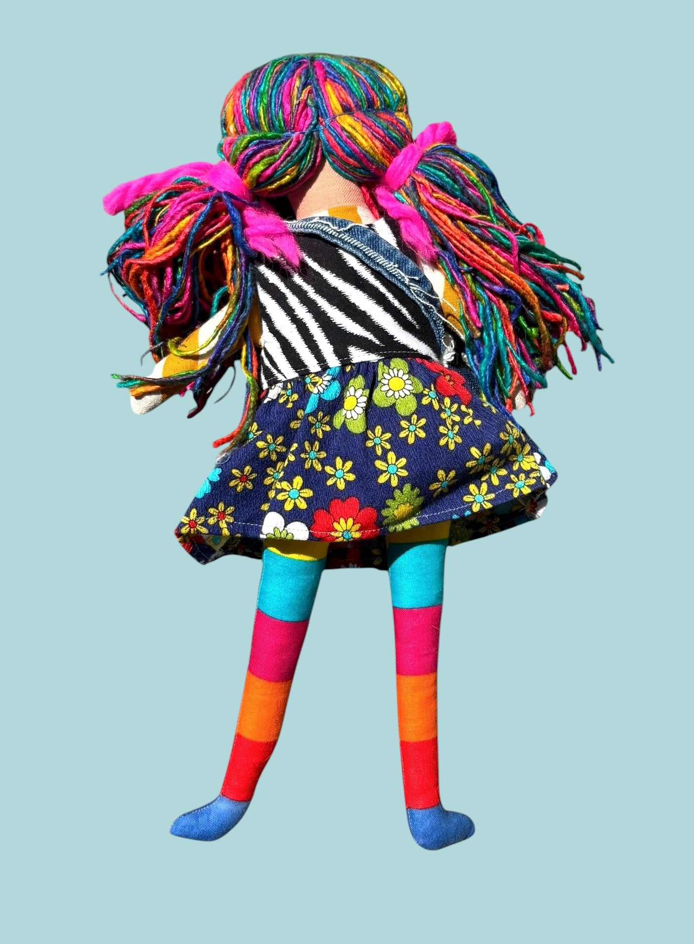 Rainbow 15” Cloth Art Doll