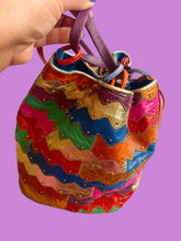 Load image into Gallery viewer, Multicolor Sharif Wearable Art Leather Purse
