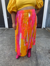 Load image into Gallery viewer, Hand Painted Maxi Skirt 2X-4X
