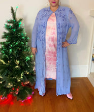 Load image into Gallery viewer, Sky Blue Sequin Duster XL-2X
