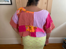 Load image into Gallery viewer, Sunset Patchwork Boxy Top XL-3X
