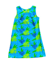 Load image into Gallery viewer, Vibrant Blue Hawaiian Mini Dress S/M
