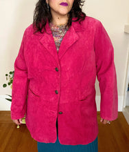 Load image into Gallery viewer, Raspberry Suede Jacket 3X
