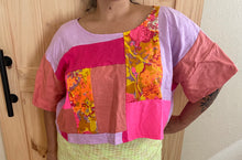 Load image into Gallery viewer, Sunset Patchwork Boxy Top XL-3X
